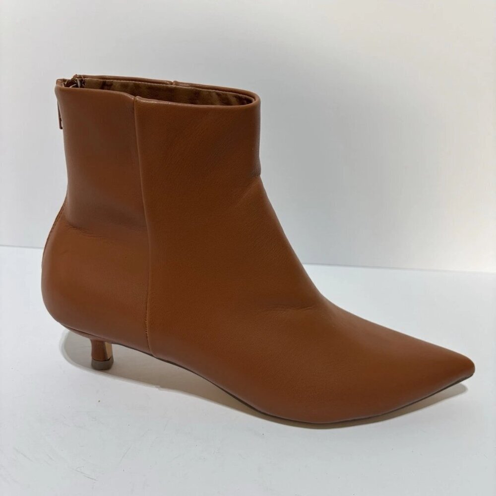Cushionaire Womenβs Barbie, Brown Ankle Booties, Size 8.5 M